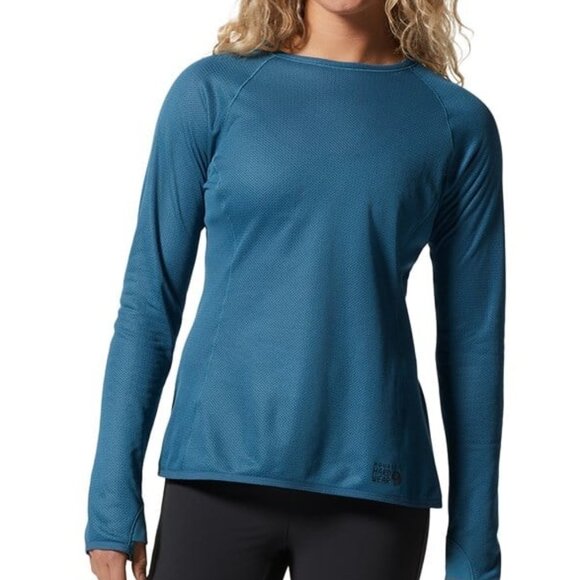 MOUNTAIN HARDWEAR HARD WEAR AIRMESH WOMEN'S PULLOVER TOP  TEAL BLUE XS - Picture 1 of 12